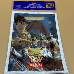 Vintage Toy Story Party Favor Bags - Plastic - 1995 - 8 Per Package - New Pixar